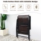 Folding patio rattan chair with adjustable backrest, durable PE rattan, and lightweight design for easy storage and.