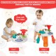 Mind-Developing Explore Activity Center Table for kids, featuring detachable legs for floor or table play, colorful.