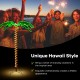 5 feet LED pre-lit palm tree decor with warm lights, perfect for indoor and outdoor tropical-themed celebrations.