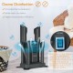 Electric shoe dryer with ozone disinfection, gray, designed for drying and deodorizing shoes, gloves, and socks.