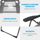 Adjustable reclining folding chair with breathable mesh seat, ergonomic armrest, and anti-skid pad for outdoor comfort.