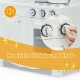 Realistic kitchen pretend play cookware set with click sound knob, designed for kids' safe and engaging play.