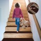Soft brown slip-resistant stair treads made of durable polyester, enhancing safety for children and pets on stairs.