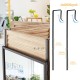 Full-length brown metal door mirror with adjustable hooks for wall or door placement, featuring shatter-proof glass.