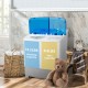 Portable 2-in-1 washing machine with 13.2 lbs washing and 8.8 lbs spinning capacity, ideal for small spaces.