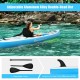 Adjustable aluminum double-head oar for 10.8 feet inflatable kayak, 63"-83" length, ideal for easy maneuverability.