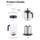 Clear 64oz pitcher and jar lid of the 1500W smoothie maker blender with BPA-free material for safe kitchen use.