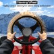 Steering wheel of a snow sled with double brakes, designed for safe and thrilling winter skiing adventures.
