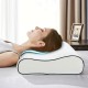 Orthopedic contour memory foam sleep pillow providing cervical neck support, ideal for all sleeping positions.