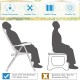 Patio folding chair with adjustable backrest, made of steel and oxford fabric, ideal for outdoor camping and relaxation.