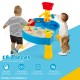 Kids sand and water activity table with 18 accessories, designed for indoor and outdoor play, fostering creativity and.