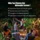 Inflatable outdoor movie projector screen with blower, 14', easy setup, includes carrying bag for convenient transport.