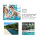 In-ground swimming pool safety fence, 4 x 12 feet, made of durable mesh fabric and aluminum, prevents accidental.