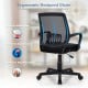 Mid-back mesh executive chair with lumbar support, adjustable height, and ergonomic design for office comfort and.