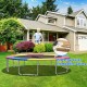 10Ft multicolor waterproof trampoline safety pad covering springs, ensuring safety for outdoor and indoor use.