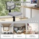 Armless gray computer chair with height adjustment and breathable mesh, ideal for home office or study room use.