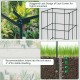 4 Pack garden trellis with staggered lock design for climbing plants, featuring a stable iron frame and dark green.