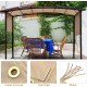 Replacement canopy cover for 6.7 x 17 feet pergola, waterproof, UV-coated, perfect for providing shade and style.