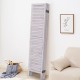 Classic 6-panel Venetian wooden slat room screen with rustic finish, perfect for creating private spaces in any room.