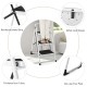 Folding 3-step ladder with handgrip, anti-slip platform, and thickened iron tubes for home or office use.