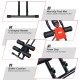 Foldable adjustable core abdominal trainer with non-slip foot mat, U-shaped handle, and foam grip for comfortable.
