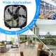 20-inch black box fan with 3 speed settings, ideal for home, garage, or workshop cooling and efficient airflow.