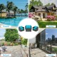 Turquoise cushioned 4-piece patio rattan furniture set, featuring a sturdy frame and tempered glass table, ideal for.