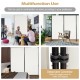3-panel room divider screen in white, made of polyester fabric and steel, ideal for creating private spaces in offices.