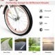 Close-up of the 18-inch pink kids bike tire, showcasing wear-resistant design for various road types and safety.