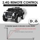 Licensed Mercedes-Benz kids ride-on car in black with remote control, LED lights, and spring suspension for smooth.