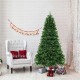 6-foot hinged Christmas tree with PVC branch tips and warm white LED lights, perfect for festive home decoration.