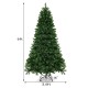 6ft hinged Christmas tree with PVC branch tips and warm white LED lights, perfect for holiday decor in any setting.
