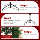 Step-by-step instructions for setting up the 6 ft hinged Christmas tree with PVC branch tips and LED lights.