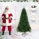 6ft hinged Christmas tree with PVC branch tips and warm white LED lights, perfect for holiday decoration in any setting.