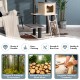 5-tier wooden cat tower with large condo, platforms, and washable cushions for climbing, resting, and scratching.