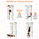 7-in-1 kids indoor gym playground with pull-up bar, rope ladder, and gymnastic rings for fun and fitness.