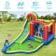 Inflatable kid bounce house with slide, made of puncture-resistant 420D oxford fabric, for outdoor summer fun.