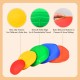 Colorful 5-piece kids balance stepping stones with non-slip texture and silicone bottom for safe play and easy storage.