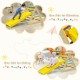 Triangle climber set with ramp for sliding and climbing, made of solid wood, perfect for kids' motor skills development.