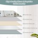 Frameless full-length mirror, 43 x 15 inches, aluminum plated for clear imaging, ideal for bedroom or living room use.
