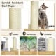Multi-level cat tree with 100% natural sisal scratching posts, cream white design, perfect for feline play and rest.