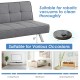 3-seat convertible sofa bed in breathable linen fabric, adjustable angles, ideal for living room, bedroom, or drawing.