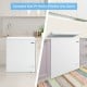 5.2 cu.ft chest freezer in white with flip-up lid and 3 baskets, ideal for compact spaces like dorms and offices.