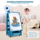 Kids' standing art easel with adjustable height, large dry-erase board, and 6 magnets for creative fun and organization.