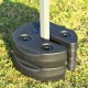 Canopy weight plate kit featuring a no-pinch design, made of weather-resistant PE for secure outdoor use.