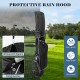 Golf stand cart bag in black with 4-way divider, waterproof zippers, and adjustable straps for easy carrying.