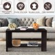 Rectangular coffee table with storage shelf, made of high-quality engineered wood, ideal for living room or office use.