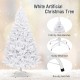 White 6 ft artificial Christmas tree with 1346 thick branches and sturdy metal stand, perfect for festive decoration.