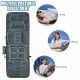 Foldable massage mat with plush surface, 10 vibration motors, and heat therapy for versatile use on chair or bed.