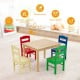 Red kid's chair made of solid pine wood, lightweight and perfect for toddlers to use during indoor or outdoor.